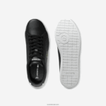 Lacoste נעלי ספורט מעור מצופה רשת של carnaby evo DZ4D0D2717 שחור 024 נשים - Image 4