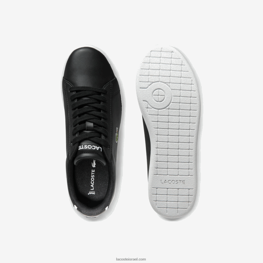 Lacoste נעלי ספורט מעור מצופה רשת של carnaby evo DZ4D0D2717 שחור 024 נשים - Image 4
