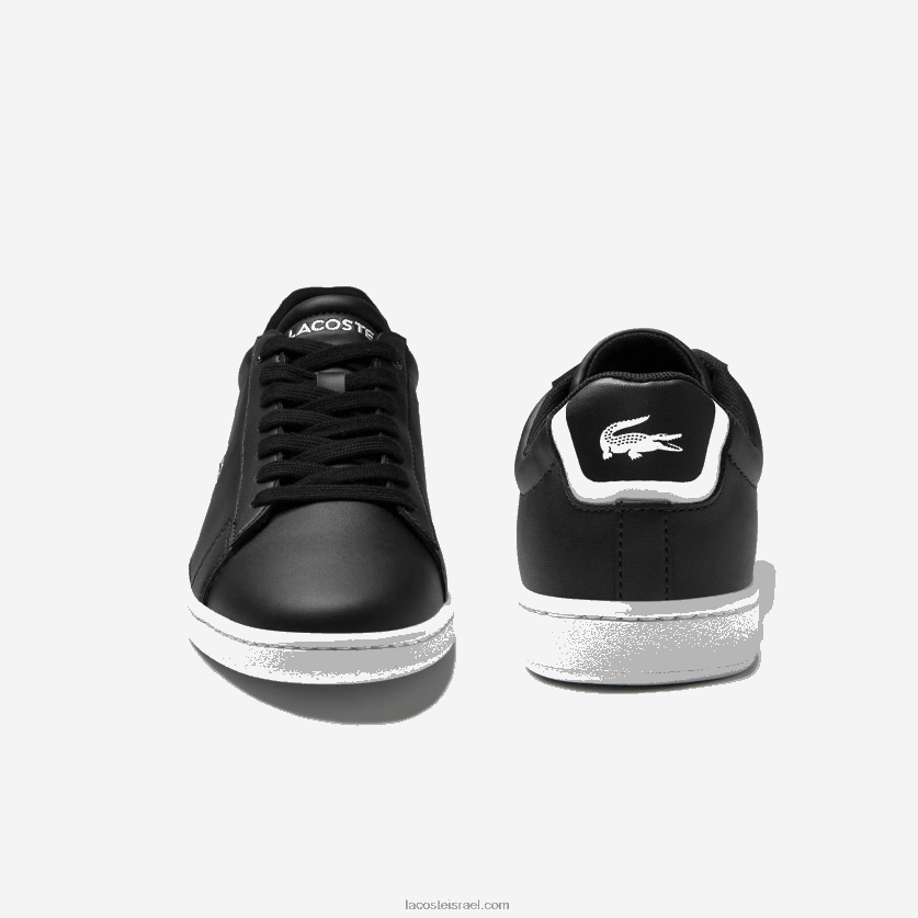Lacoste נעלי ספורט מעור מצופה רשת של carnaby evo DZ4D0D2717 שחור 024 נשים - Image 5