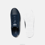 Lacoste נעלי ספורט מעור מצופה רשת של carnaby evo DZ4D0D2718 כחול כהה 003 נשים - Image 3