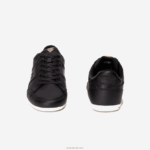 Lacoste נעלי ספורט מעור צ'יימון וסינטטי DZ4D0D1715 חאקי שחור 2h5 גברים - Image 4