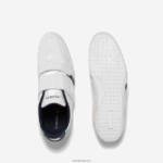 Lacoste נעלי ספורט מעור רצועת מיסאנו DZ4D0D1727 לבן & נייבי 042 גברים - Image 4