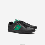 Lacoste נעלי ספורט מעור שיימון וסיבי פחמן DZ4D0D1770 שחור וירוק 1b4 גברים - Image 2