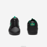 Lacoste נעלי ספורט מעור שיימון וסיבי פחמן DZ4D0D1770 שחור וירוק 1b4 גברים - Image 4