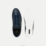 Lacoste נעלי ספורט מעור שיימון וסיבי פחמן DZ4D0D1769 חיל הים nb0 גברים - Image 4