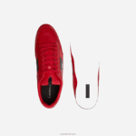 Lacoste נעלי ספורט מעור שיימון וסיבי פחמן DZ4D0D1772 אדום שחור ds9 גברים - Image 4
