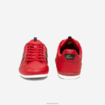 Lacoste נעלי ספורט מעור שיימון וסיבי פחמן DZ4D0D1772 אדום שחור ds9 גברים - Image 5
