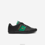 Lacoste נעלי ספורט מעור שיימון וסיבי פחמן DZ4D0D1770 שחור וירוק 1b4 גברים