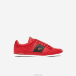 Lacoste נעלי ספורט מעור שיימון וסיבי פחמן DZ4D0D1772 אדום שחור ds9 גברים