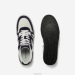 Lacoste נעלי ספורט מעור l001 DZ4D0D1752 לבן & נייבי 042 גברים - Image 4