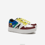 Lacoste נעלי ספורט מעור l005 DZ4D0D1822 בורדו לבן 2h2 גברים - Image 2