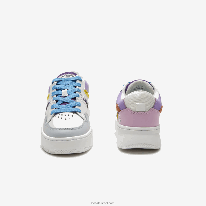 Lacoste נעלי ספורט מעור l005 DZ4D0D2714 לבן סגול בהיר 1t6 נשים - Image 4