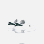 Lacoste נעלי ספורט מעור Powercourt DZ4D0D1806 לבן וירוק כהה 1r5 גברים - Image 3