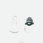 Lacoste נעלי ספורט מעור Powercourt DZ4D0D1806 לבן וירוק כהה 1r5 גברים - Image 5