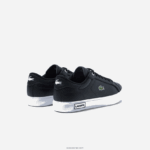 Lacoste נעלי ספורט מפורטות מעור Powercourt DZ4D0D2682 שחור ולבן 312 נשים - Image 3