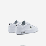 Lacoste נעלי ספורט מפורטות מעור Powercourt DZ4D0D2683 לבן ושחור 147 נשים - Image 3