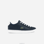 Lacoste נעלי ספורט ניגודיות בצבע סינתטי של carnaby DZ4D0D3256 נייבי ולבן 092 ילדים