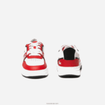 Lacoste נעלי ספורט ניגודיות בצבע עור l001 DZ4D0D1853 אדום לבן 17k גברים - Image 5