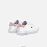 Lacoste נעלי ספורט סינטטיות של powercourt DZ4D0D2936 לבן וורוד בהיר 1y9 תינוקות - Image 3