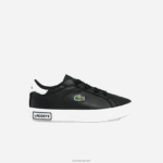 Lacoste נעלי ספורט סינטטיות של powercourt DZ4D0D2937 שחור ולבן 312 תינוקות