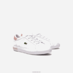 Lacoste נעלי ספורט סינטטיות של powercourt DZ4D0D3066 לבן וורוד בהיר 1y9 ילדים - Image 2