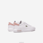 Lacoste נעלי ספורט סינטטיות של powercourt DZ4D0D3066 לבן וורוד בהיר 1y9 ילדים - Image 3