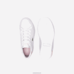 Lacoste נעלי ספורט סינטטיות של powercourt DZ4D0D3066 לבן וורוד בהיר 1y9 ילדים - Image 4