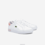 Lacoste נעלי ספורט סינטטיות של powercourt DZ4D0D3308 לבן וורוד בהיר 1y9 זוטרים - Image 2
