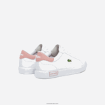 Lacoste נעלי ספורט סינטטיות של powercourt DZ4D0D3308 לבן וורוד בהיר 1y9 זוטרים - Image 3