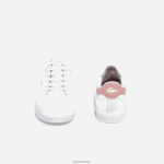Lacoste נעלי ספורט סינטטיות של powercourt DZ4D0D3308 לבן וורוד בהיר 1y9 זוטרים - Image 5