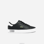 Lacoste נעלי ספורט סינטטיות של powercourt DZ4D0D3309 שחור ולבן 312 זוטרים