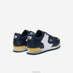 Lacoste נעלי ספורט סינתטיות וטקסטיל של partner piste DZ4D0D1721 צהוב נייבי 2 מ"ר גברים - Image 3