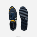 Lacoste נעלי ספורט סינתטיות וטקסטיל של partner piste DZ4D0D1721 צהוב נייבי 2 מ"ר גברים - Image 4