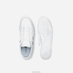 Lacoste נעלי ספורט סינתטיות ועור של chaymon DZ4D0D1724 לבן ושחור 147 גברים - Image 4