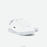 Lacoste נעלי ספורט סינתטיות לשרת תאומים DZ4D0D3321 לבן וורוד בהיר 1y9 זוטרים - Image 2