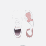 Lacoste נעלי ספורט סינתטיות לשרת תאומים DZ4D0D3321 לבן וורוד בהיר 1y9 זוטרים - Image 4