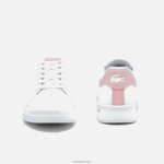 Lacoste נעלי ספורט סינתטיות לשרת תאומים DZ4D0D3321 לבן וורוד בהיר 1y9 זוטרים - Image 5