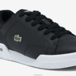 Lacoste נעלי ספורט סינתטיות לשרת תאומים DZ4D0D3319 שחור ולבן 312 זוטרים - Image 6