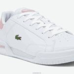 Lacoste נעלי ספורט סינתטיות לשרת תאומים DZ4D0D3321 לבן וורוד בהיר 1y9 זוטרים - Image 6