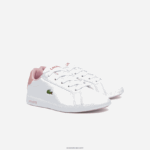Lacoste נעלי ספורט סינתטיות לתואר שני DZ4D0D3231 לבן וורוד בהיר 1y9 ילדים - Image 2
