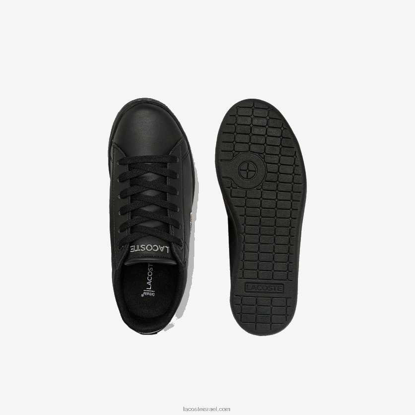 Lacoste נעלי ספורט סינתטיות של carnaby evo bl DZ4D0D3227 שחור 02h ילדים - Image 4