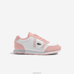 Lacoste נעלי ספורט סינתטיות של שותף DZ4D0D3311 לבן וורוד b53 זוטרים