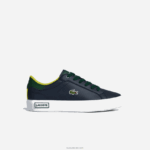 Lacoste נעלי ספורט עם עקב סינטטי של Powercourt DZ4D0D3332 נייבי וירוק 2s3 זוטרים