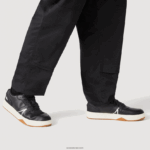 Lacoste נעלי ספורט עם עקבים מעור l001 DZ4D0D1881 שחור ולבן 454 גברים - Image 7