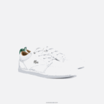 Lacoste נעלי ספורט צווארון מחורר מעור bayliss DZ4D0D1759 לבן 21 גרם גברים - Image 2