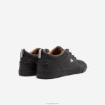 Lacoste נעלי ספורט צווארון מחורר מעור bayliss DZ4D0D1758 שחור 02h גברים - Image 3