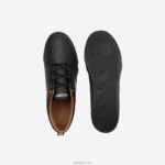 Lacoste נעלי ספורט צווארון מחורר מעור bayliss DZ4D0D1758 שחור 02h גברים - Image 4