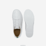 Lacoste נעלי ספורט צווארון מחורר מעור bayliss DZ4D0D1759 לבן 21 גרם גברים - Image 4