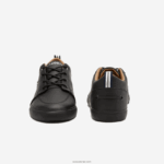 Lacoste נעלי ספורט צווארון מחורר מעור bayliss DZ4D0D1758 שחור 02h גברים - Image 5