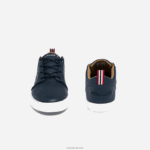 Lacoste נעלי ספורט צווארון מחורר מעור bayliss DZ4D0D1757 נייבי ולבן 092 גברים - Image 5